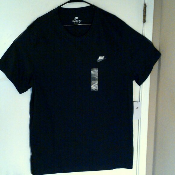 NEW NIKE SPORTSWEAR "Club Embroidered 2 Tee" MEN'S BLACK T-SHIRT 2XL AR4997-014 - Picture 1 of 6
